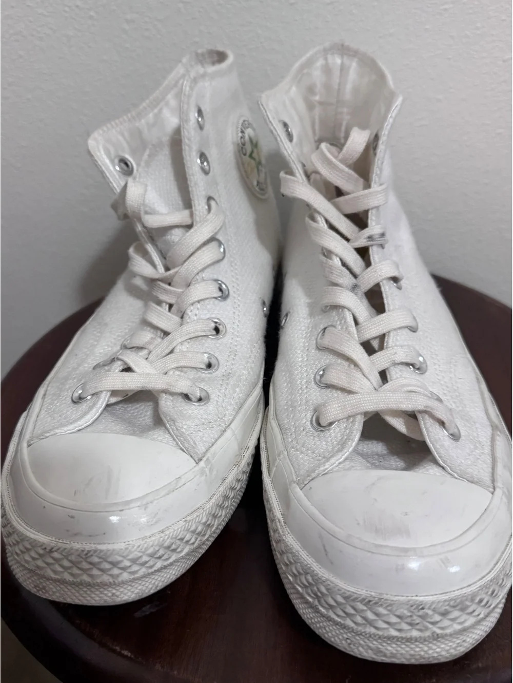 Converse Chuck Taylor All Star 70s High Top Sneakers White Green Size 9 - Picture 3 of 9
